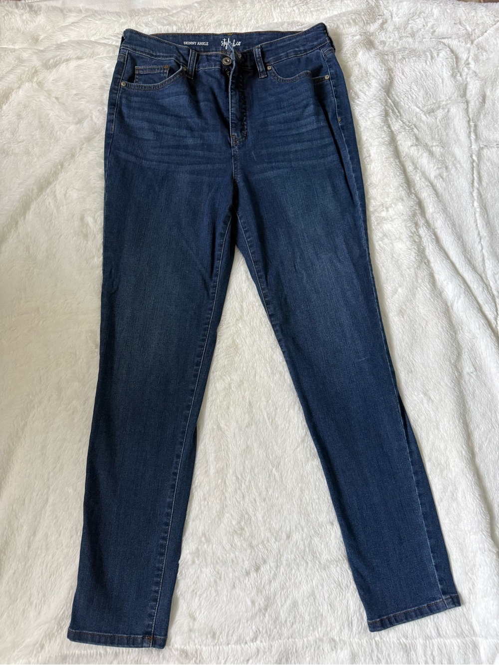 Style & Co. Women's Skinny Jeans in Dark Blue Wash